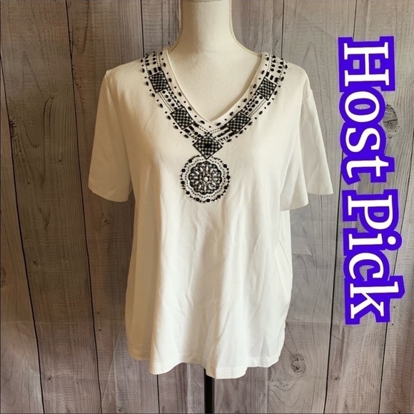 𝅺✅HOST Pick✅ Alfred Dunner Top, Size Large - Picture 1 of 8